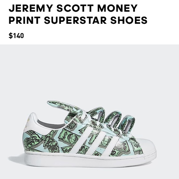 Adidas Originals x Jeremy Scott • Money Print Superstar Sneakers - Picture 14 of 16